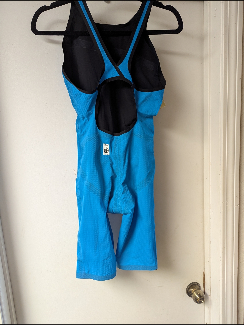 Fina MP Aqua Sphere Blue Performance  Tech Suit with Black Trim Size 34.  NWOT